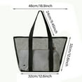 thumbnail image 3 of Travel Toiletry Bag for Women Men Portable Mesh Shower Tote Bath Bag Gym Swimming Lightweight Durable Organizer, 3 of 8