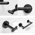 thumbnail image 2 of Soporte de papel higiénico negro: mango de tejido pivotante flexible de metal para baño montado en la pared, mega rollo grande Tp ajustable de acero inoxidable Sus 304., 2 of 4