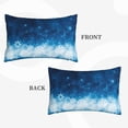 thumbnail image 2 of Uemuo Blue Glitter Sparkles Print Throw Pillow Case – Cozy & Soft Cushion Cover, Hypoallergenic Pillow Case for Sleeping, Perfect for Women with Envelope Closure-16"x24", 2 of 6