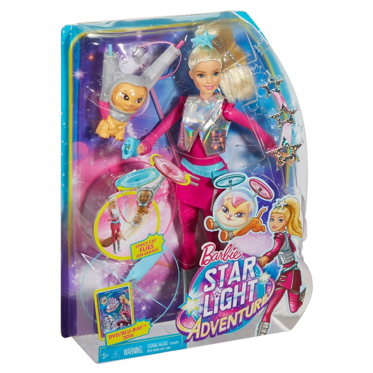 Barbie Star Light Adventure Galaxy Doll and Flying Cat