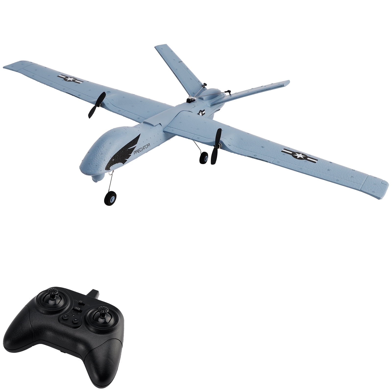 Bruce&Shark RC Plane 3-Channel RC Airplane RC Glider Foam Aircraft 2.4GHz Remote Control Plane Z55 Toy With 2 Batteries For Kid Gift
