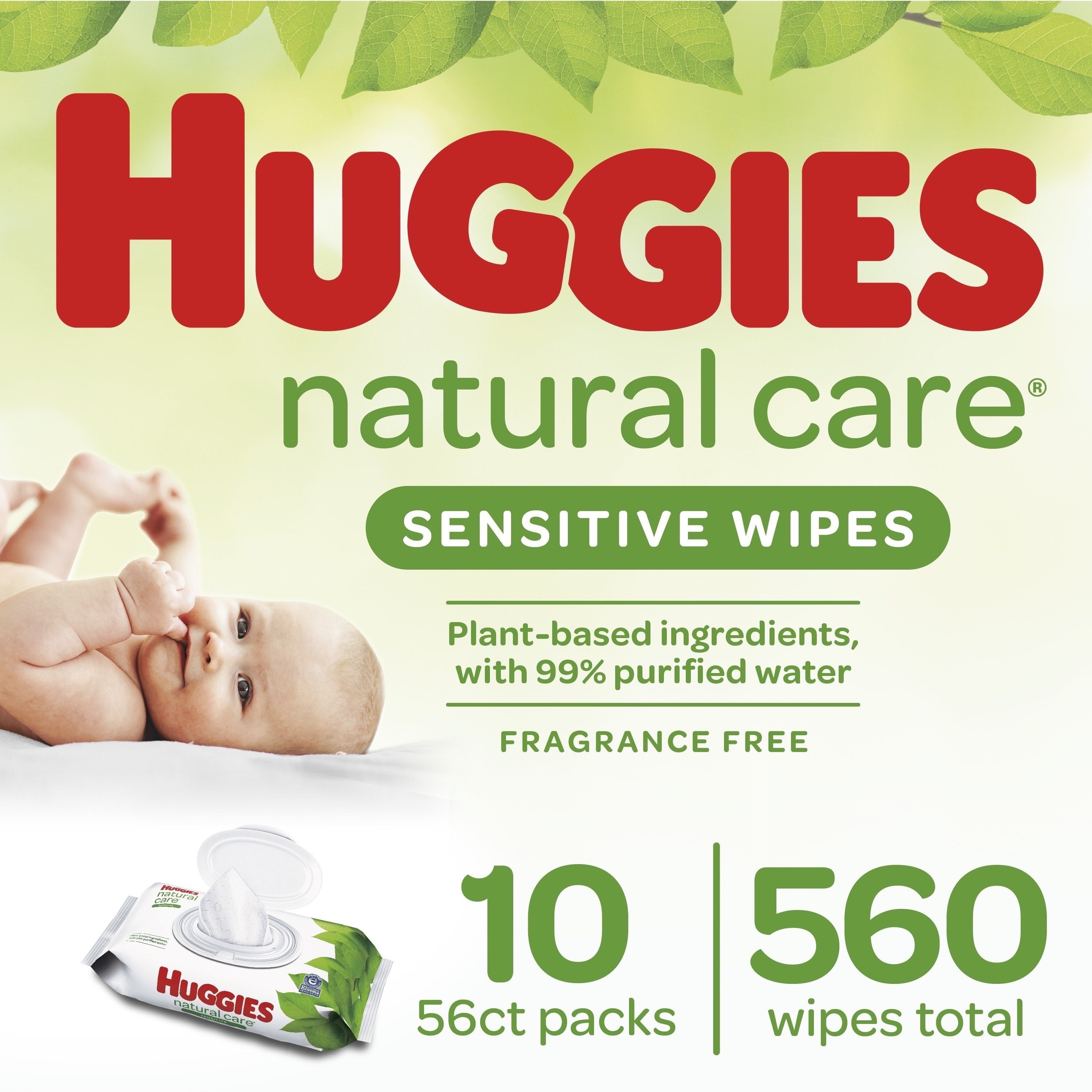 huggies natural care wipes 560