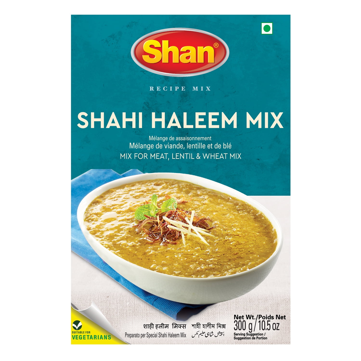 Shan Shahi Haleem – Indian Wheat & Meat Stew Spice Mix| Slow-Cooked Comfort Meal with Rich Spices and Lentils – 300g, 300 g