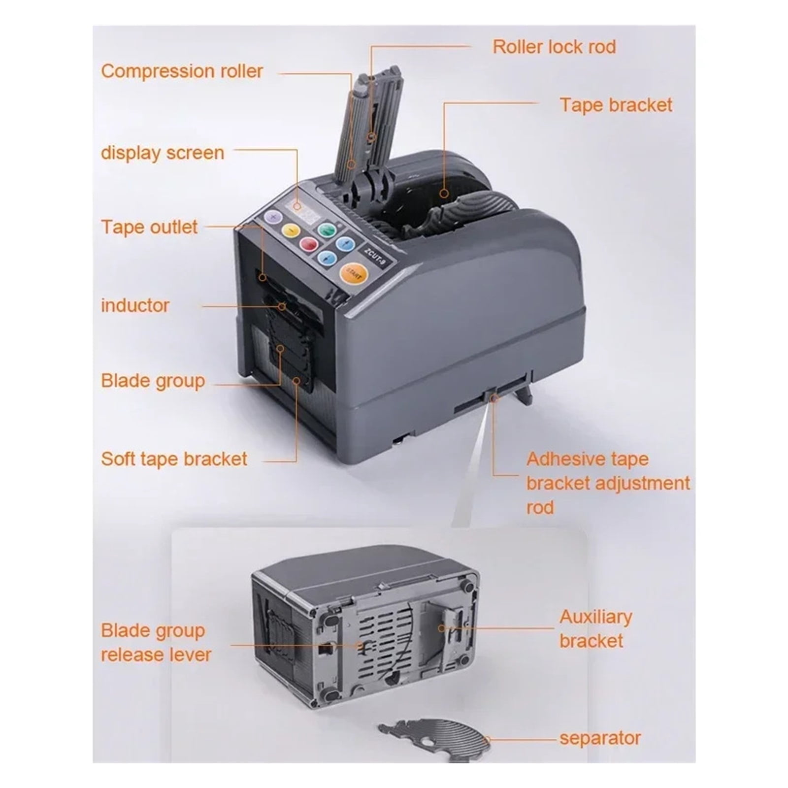 Automatic Tape Dispenser Electric Adhesive Tape Cutting Machine, Double Sided Cutter Packing Machine Adhesive Slitting ,High Efficiency