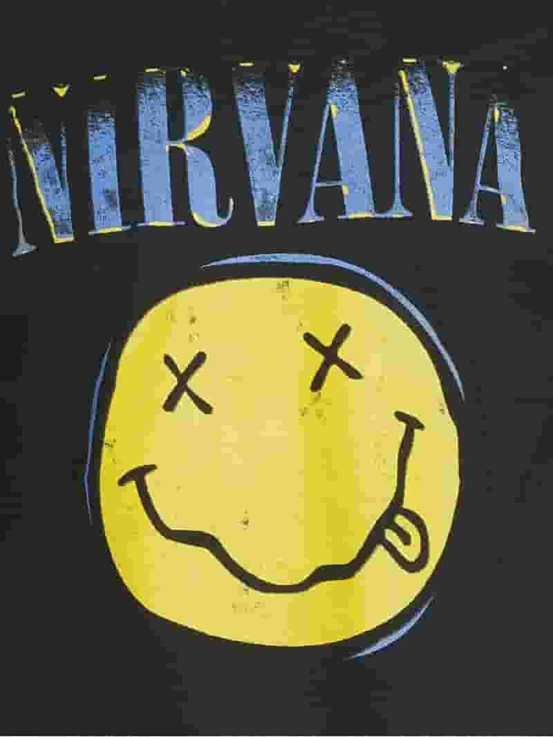 【YOURNUS】Nirvana Lettering Half Sleeve Nirvana Short Sleeve Graphic Crew Neck Relaxed Fit T-Shirt