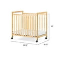 thumbnail image 2 of Lit de bébé compact Clearview à côtés fixes SafetyCraft de Foundations, construction en bois, matelas de 7,6 cm inclus, 2 of 3