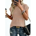 thumbnail image 3 of PRETTYGARDEN Women's Spring Vest Tops Cap Sleeve Striped Shirt Knit Tank Top Summer Beach Vacation Clothes, 3 of 9