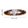 thumbnail image 4 of Unique Bargains 1 Pc Hair Snap Clip Acetate Hair Clips Lake Blue Coffee Color, 4 of 5