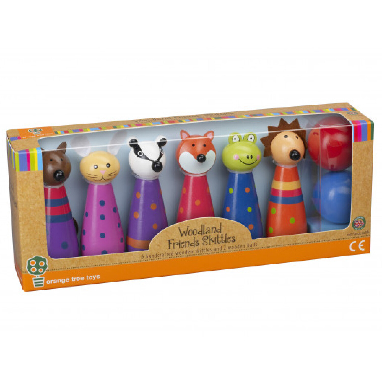 wooden animal skittles