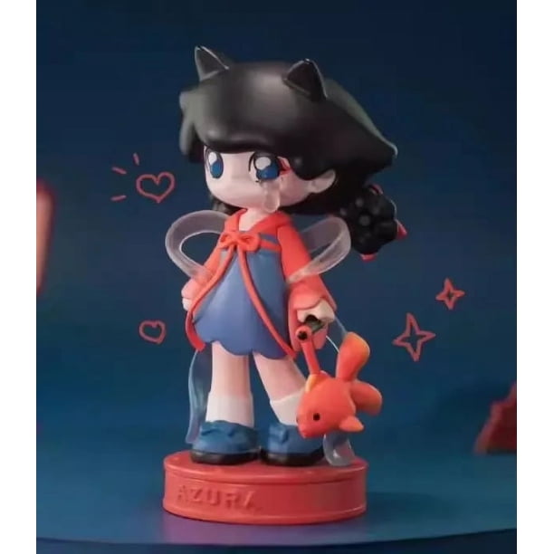 Figura Original popmart AZURA de Anime, caja ciega, guardarropa para niñas, serie de figuras de acción, caja misteriosa, sorpresa de Pvc, juguetes de regalo de Navidad