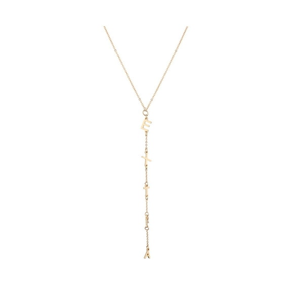 Adornia "Extra" Y Drop Gold Tone Necklace