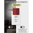 thumbnail image 2 of Night Lights Auto Sensor Red Leather Plug-in LED Nightlights Lamp Dusk to Dawn for Living Room, Bedroom, Bathroom, Hallway, Stairways Home Wall Decor, Animal Fur Textures Night Light, 2 of 9
