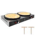 thumbnail image 1 of 16 Inch Double Plate Electric Crepe Maker – Non-Stick Commercial Griddle – Accurate Temperature Control – Gauge Lights – 3500W/3400W – Flat Plate for Pancakes, Home and Restaurant – Double Head, 1 of 8