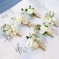 thumbnail image 7 of Bride and Groom Boutonniere Bridesmaid and Groomsmen Corsage Rose Boutonniere, 7 of 7