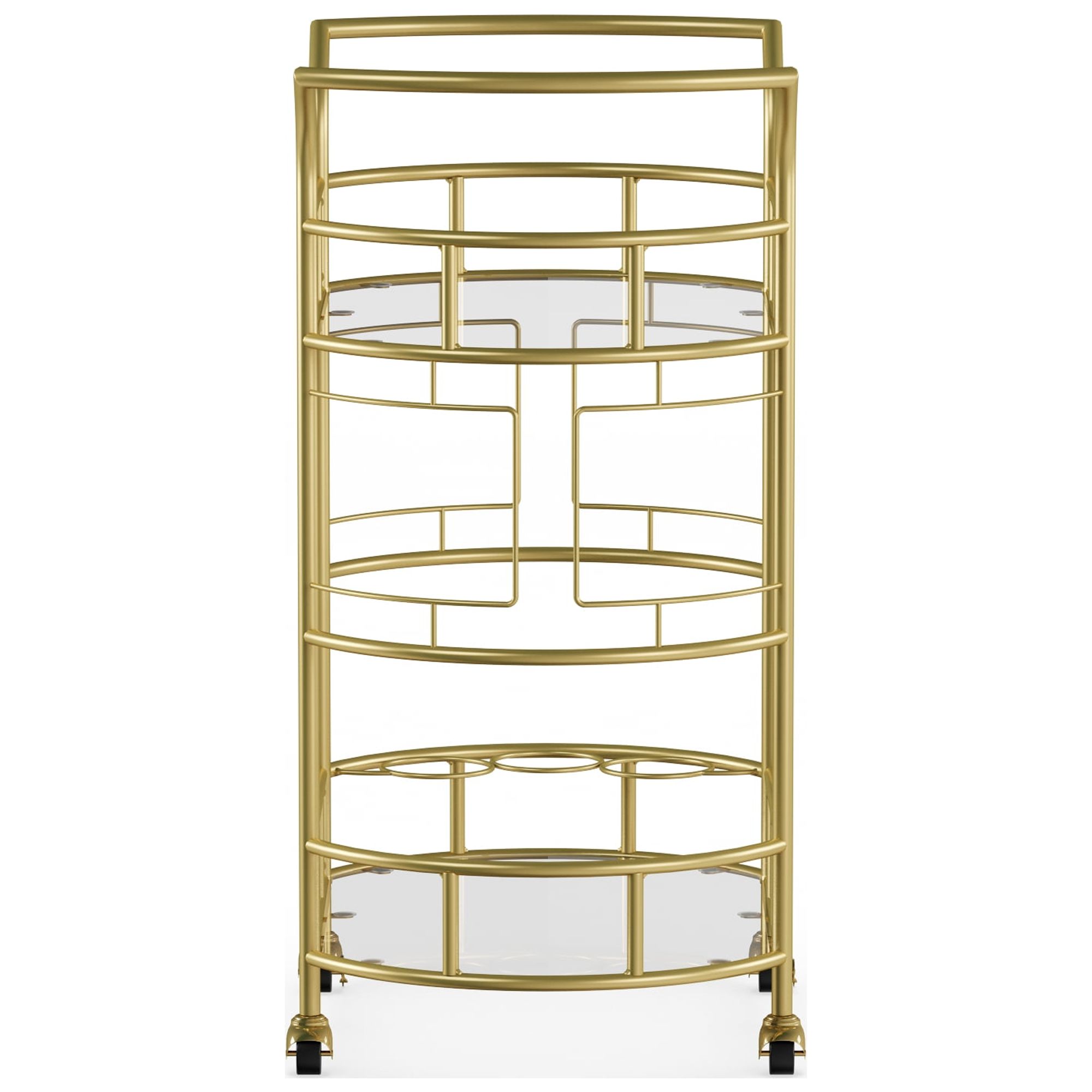 Better Homes & Gardens Fitzgerald Bar Cart with Matte Gold Metal Finish, 2-Tiers - image 5 of 10