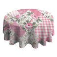 thumbnail image 4 of Pioneer Flower Floral Print Pattern Round Tablecloth 60"x60",Wrinkle Wipeable Table Cloth for Kitchen Dining Room Picnic Patio Party, 4 of 6