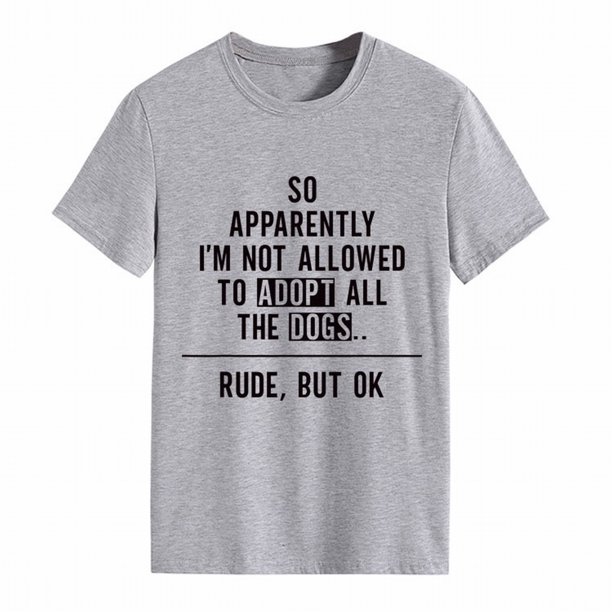 Gibobby Camiseta de manga corta para mujer Camiseta holgada manga corta con cuello redondo y alfabeto a la moda para mujer, camiseta deportiva informal(Gris,M)