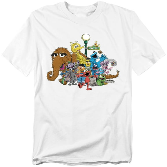 Sesame Street T-Shirt Group Street Light Unisex Graphic Tee for Men & Women
