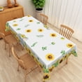 thumbnail image 4 of Nanqianyi Baby Shower Child Birthday Party Tablecloth 60" x 84", Sunflowers Elephant Pattern Kitchen Dinner Decoration, 4 of 10
