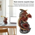 thumbnail image 5 of BIMZUC Illuminated Dragon Resin Statue – 10” Dynamic Dragon Figurine with Lava Light, Perfect for Home Décor & Halloween, 5 of 6