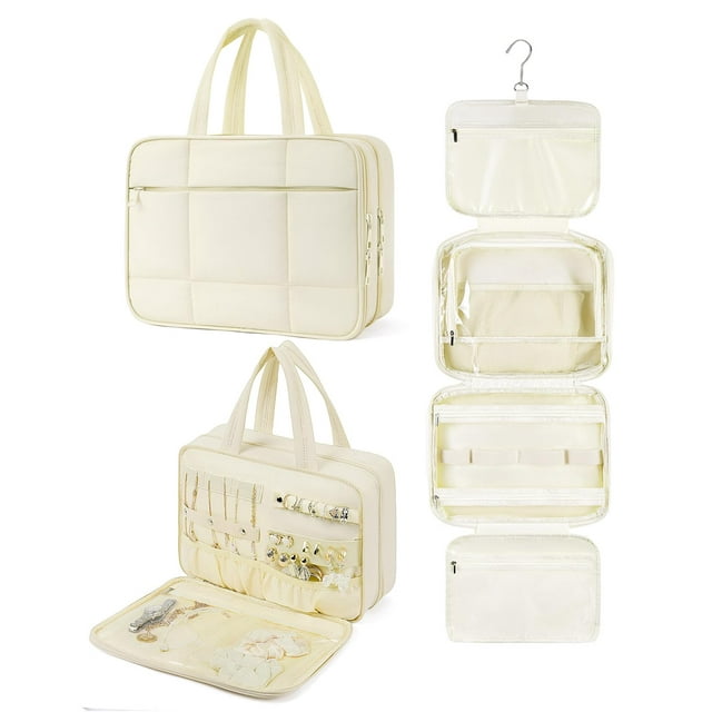 Neceser de viaje Telena Puffy con organizador de joyas para mujer