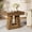 Brown-1, variant on SolaceHue 24" Modern Side Table, 2-Tier Narrow Wooden End Table with Trapezoid Base, Farmhouse Small Nightstand for Living Room, Bedroom, Natural Wood Color