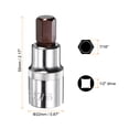 thumbnail image 2 of Uxcell 7/16" Hex Bit Socket 1/2" Square Drive SAE Extension Impact Bit Power Nut Driver Set S2 & CR-V Steel Socket Ratchet Wrench Bits, 2 of 6