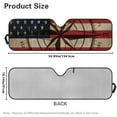 thumbnail image 6 of Uorisanigo Windshield Sun Shade Car Sunshade Heat Shield Sunshade Sun Visor Mat for 1997-2017 Jeep Wrangler Rubicon Sahara TJ JK JKU 2/4 Doors Compass American Flag, 6 of 7