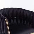 thumbnail image 5 of 24-32 Inch Velvet Woven Bar Stools, Counter Height Adjustable Swivel Barstools High Bar Chairs with Back & Golden Metal Base, Stools Chair with Footrest for Home Kitchen Island, Pub(Black,Set of 8), 5 of 9
