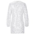 thumbnail image 6 of Scyoekwg Sequin Dress for Women V-Neck Wrap Dress Long Sleeve Dress Solid Color Party Dress Slim Cocktail Dresses Holiday Dress White M, 6 of 7