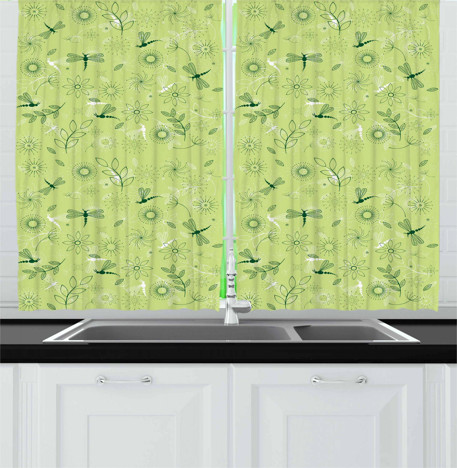 Dragonfly Curtains 2 Panels Set Flowers And Dragonflies Kids Boys