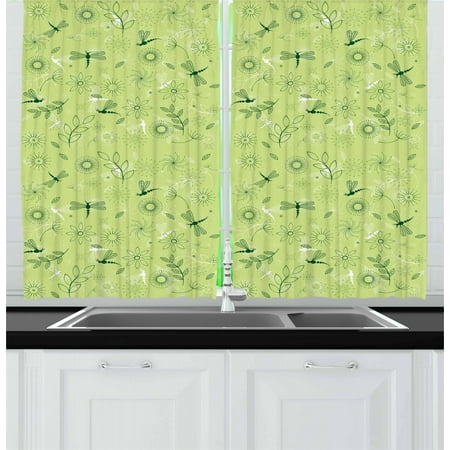 Dragonfly Curtains 2 Panels Set Flowers And Dragonflies Kids Boys