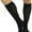 Black, variant on Women's Fashion Opaque Nylon Knee High Socks - Neon Orange