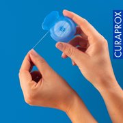 Curaprox DF 834 Dental Floss, Waxed Mint Flavour, 50m for Tight Interdental Spaces
