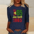 thumbnail image 2 of YanHoo T-Shirts à Manches 3/4 pour Femmes, T-Shirts Graphiques à Manches 3/4, Col Rond, Coupe Ample, Pull Habillé pour Fête, Soldes, 2 of 5