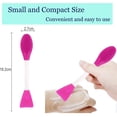 thumbnail image 2 of El aplicador de mascarilla facial de silicona de doble cabezal de 2 piezas es una herramienta de limpieza para el cuidado de la piel que se utiliza para aplicar crema facial, loción, arcilla y, 2 of 6