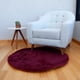 thumbnail image 3 of Tapete Decorativo redondotipo Shag 1 Metro de diámetro Fibra Larga Suave y Caliente Ideal para Sala recamara ilios innova  Uva, 3 of 8