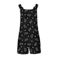 thumbnail image 5 of Penkiiy Summer Denim Romper For Women Short Bib Overalls Casual Loose Sleeveless Jumpsuits Wide Leg Fashion Playsuit With Pockets S Black, 5 of 6