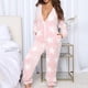 thumbnail image 2 of Pijama de Una Pieza Para Mujer, Ropa de Dormir Acolchada Con Cremallera Y Capucha Informal A La Moda, Mono Con Estampado de Estrellas, Ropa de Casa Odeerbi ODB120676, 2 of 6