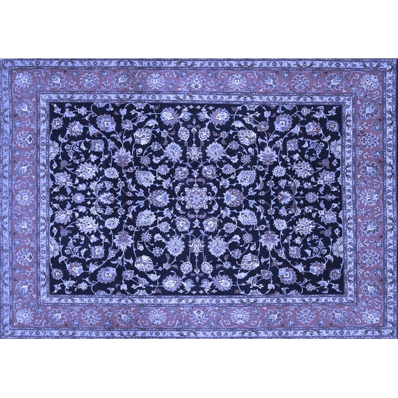 Ahgly Company Indoor Rectangle Persian Blue Traditional Area Rugs, 8' x 12'