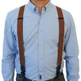 thumbnail image 7 of Men Suspenders With Heavy Duty Clips Brown 1.5 Inch Suspender For Men Big and Tall X Style, 7 of 7