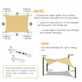 thumbnail image 5 of 6'X8' sand-colored HDPE sunshade sail, 5 of 6