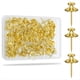 thumbnail image 1 of 60 Clavos de Doble Cabeza para Colgar Cuadros, Colgadores de Pared Sin Clavos, Chinchetas para Pared, Dorados, 1 of 5