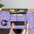 thumbnail image 4 of Long Mouse Pads for Desk,Purple Cartoon Unicorn Rainbow Cloud Desk Mats on Top Of Desks, Desk Mouse Pad Extra Large with 3mm Non-Slip Base and Stitched Edge for Gaming,Work,Home 47.3"x23.6", 4 of 5