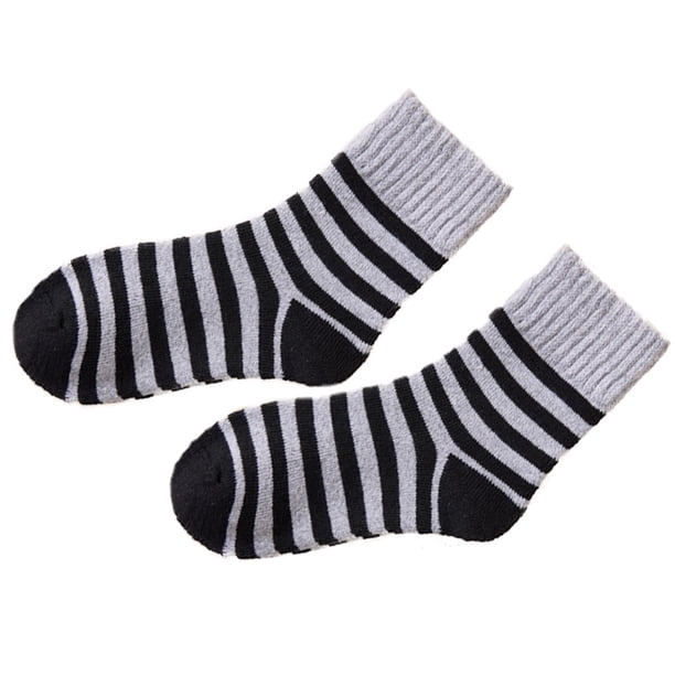 Calcetines de invierno Minnieouse 5 pares para hombre media pantorrilla Rayas gris claro AP010992-07B