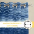thumbnail image 6 of Navy Blue Kitchen Curtains Window Panels, Vintage Modern Abstract Art Ombre Insulated Window Treatment Curtain, Grommet Curtains for Bedroom/Living Room/Bathroom, 2 Piece 27.5"Wx39"L, 6 of 8