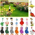 thumbnail image 1 of JASKFLY Holiday Porch Goose Outfits All Seasons Desk Goose Outfit Tabletop Goose Accessory Mini Porch Goose Costume with Magnetic Statue Key Clothes Table Decor(Purple), 1 of 6