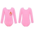 thumbnail image 6 of TSSOE Kids Ballet Dance Leotard Fleece Lined Bodysuit Girls Gymnastics Unitard Undergarment Warm Up Pink 120, 6 of 7