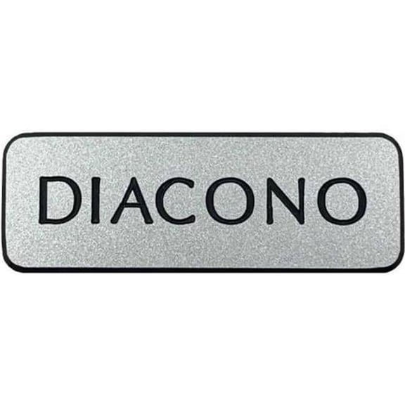 Deacon Spanish Badge Pin, Back & Silver
