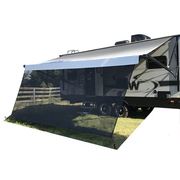 Tentproinc Toldo para RV, pantalla parasol de 8' x 20' 3'' (apto para toldo de 21'), pantalla de malla, protector solar para autocaravana, camping, remolque, toldo, bloqueador solar UV, 3 años de gara